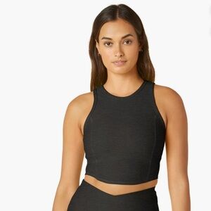 Beyond Yoga Motivate Spacedye Cropped Tank Darkest Night Size Small